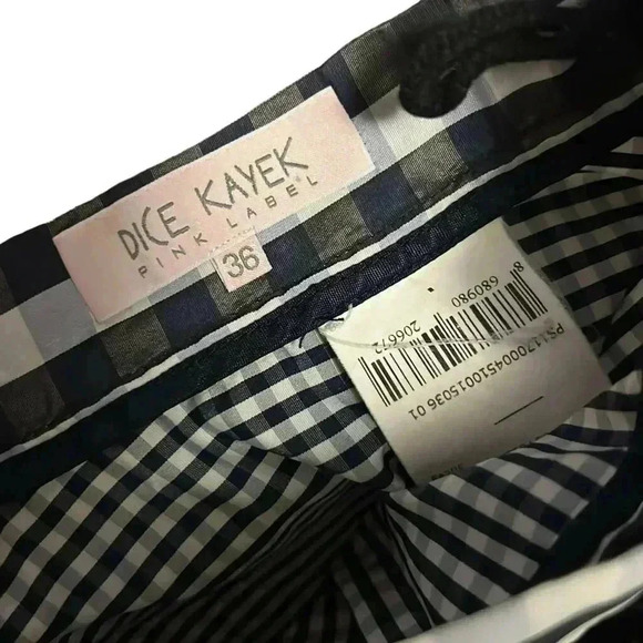 Dice Kayek High-Waisted Gingham Print Midi Skirt - Plaid Navy Multi/Black Multi - Picture 7 of 8